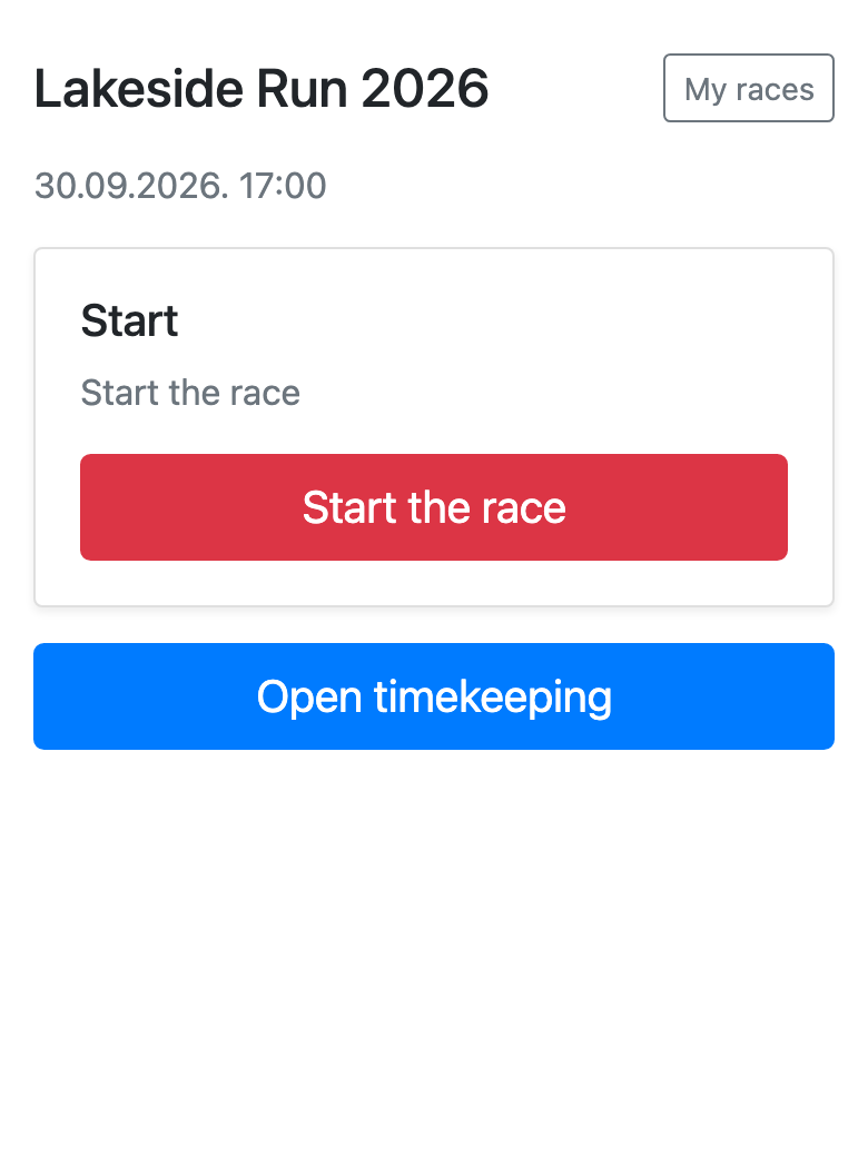 Starting the race