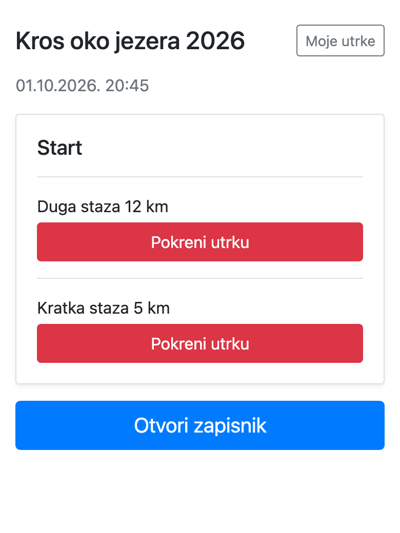 Start utrke