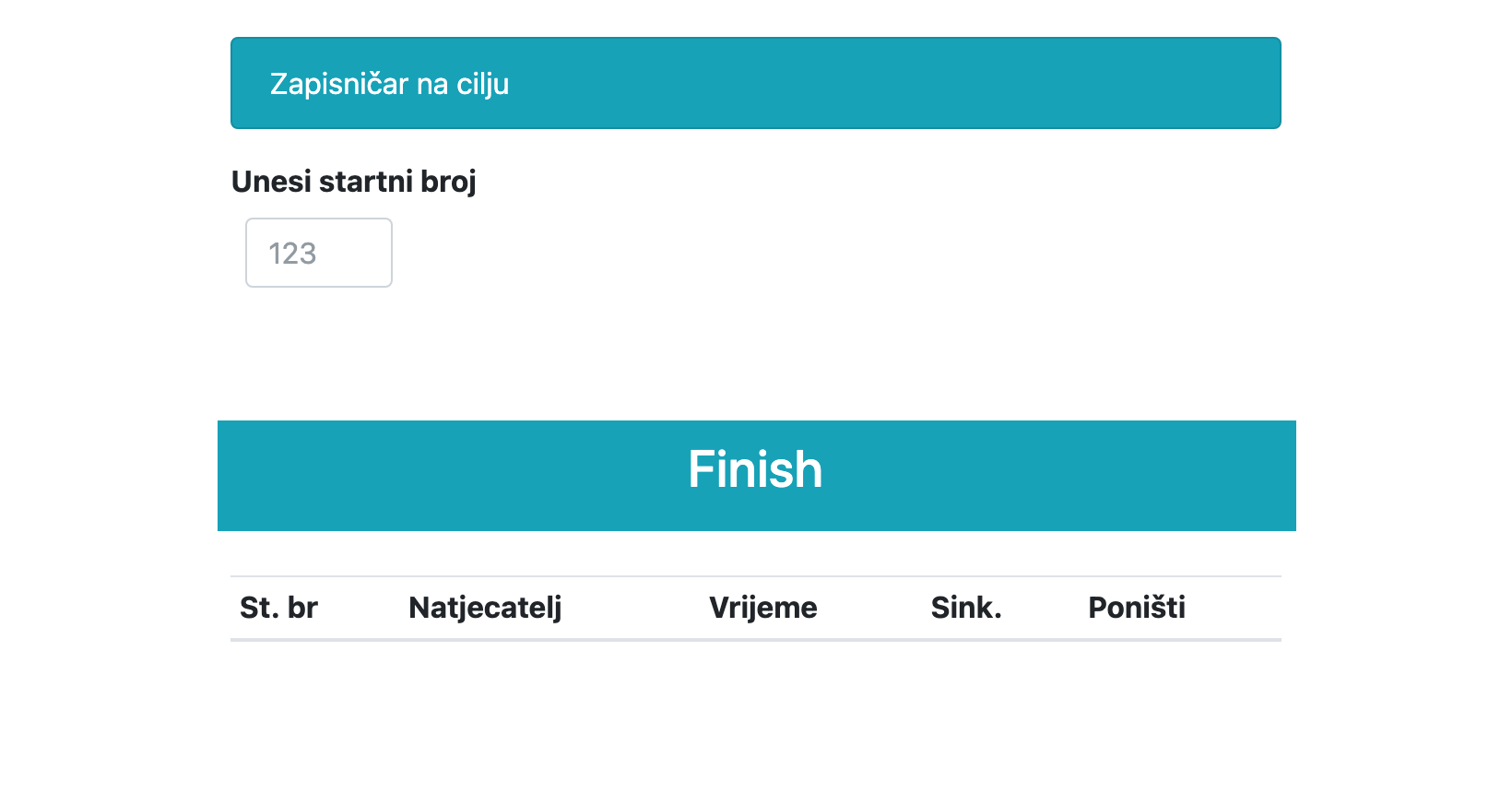 Zapisničar na cilju